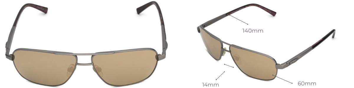 Mirrored Glass Men's Sunglasses