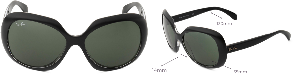 Rayban Geniş Çerçeveli Siyah Kadın Güneş Gözlüğü