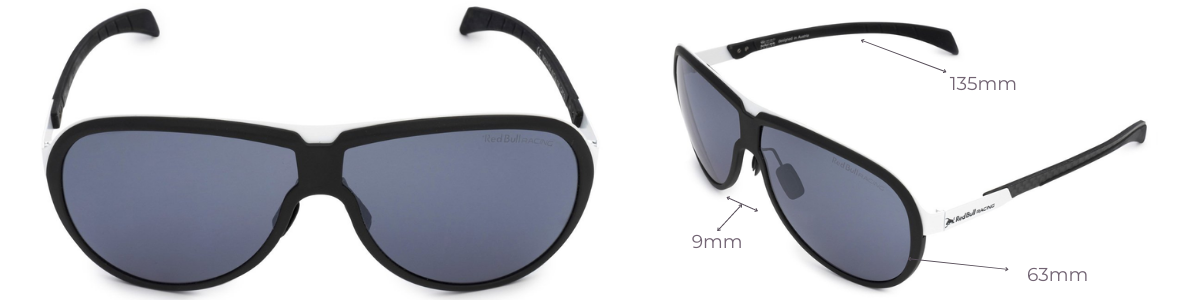 Red Bull Unisex Black and White Sunglasses