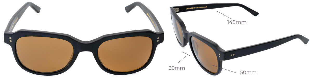 Moscot Mat Siyah Güneş Gözlüğü